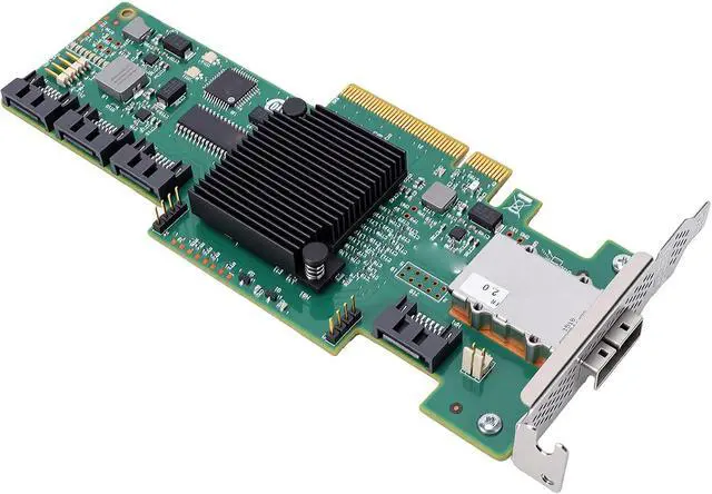 Alt view image 6 of 7 - SAS HBA Card Compatible with LSI 9212 4i4e RAID Controller, 8 Port 6Gbps PCIe 2.0 x 8, IT IR Mode, 4 Internal SATA and 4 External SAS Ports, for Server NAS Workstation