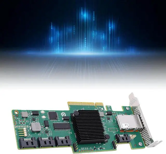 Alt view image 3 of 7 - SAS HBA Card Compatible with LSI 9212 4i4e RAID Controller, 8 Port 6Gbps PCIe 2.0 x 8, IT IR Mode, 4 Internal SATA and 4 External SAS Ports, for Server NAS Workstation