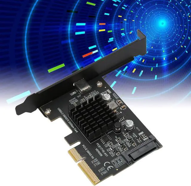Alt view image 4 of 7 - PCI E to USB 3.2 Expansion Card GEN2x2 20Gbps Single Port Type C ASMedia ASM3242 Chip PCI E 4X Extender High Speed Desktop PC Internal Component for 10 11 iOS Llinux