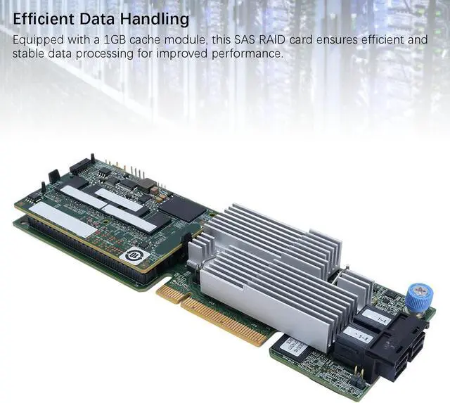 Alt view image 4 of 7 - RAID Card Controller, SAS RAID Controller Card with 1GB Cache 12Gbps Data Transfer 8 Internal Ports 2X SFF8643 Connectors for Desktops Servers Workstations