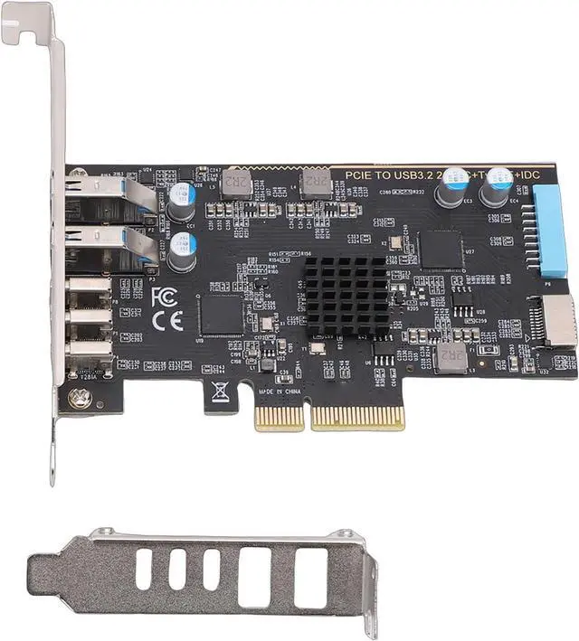 Alt view image 5 of 7 - 10Gbps PCIe to USB C 3.0 Card, 5 Ports PCI Express Expansion Card with 3 Type C Ports, 2 USB .0, Type E, 19P IDC, for Desktop PC