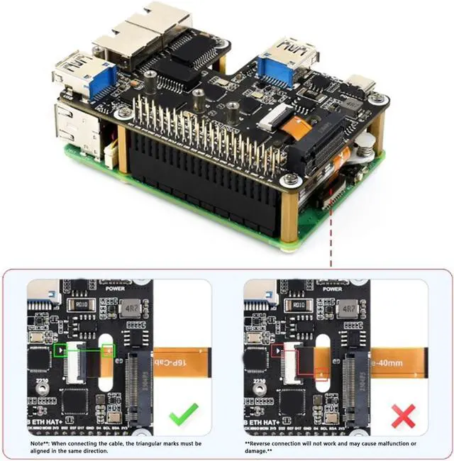 Alt view image 5 of 7 - Fabater USB 3.2 Gen1 PCIe to NVMe M.2 Adapter Versatile Setup for 5 Supports .5G Ethernet and Storage