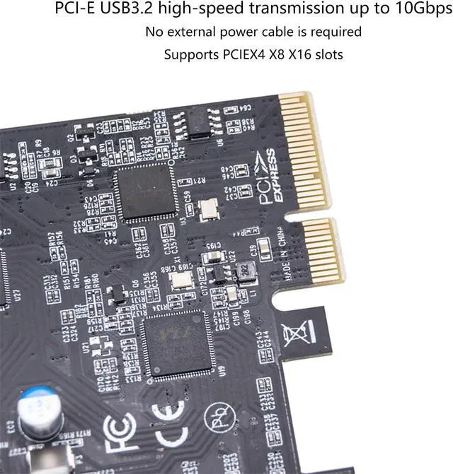 Alt view image 6 of 7 - 8Port USB 3.2 TypeA and TypeC PCIe Expansion Card with 20Gbps Transfer ASM3142+VL822+VL822 Efficient for Upgrades PCIe USB Expansion Card