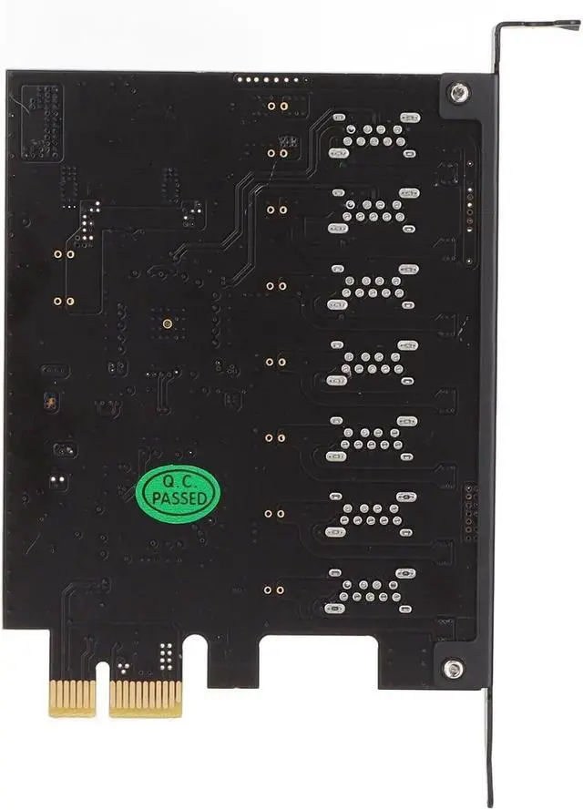 Alt view image 4 of 7 - 2X 7-Port USB3.2 Gen1 PCIe Expansion Card Black, 5Gbps, PCIe x1 Interface, Driver Included, Works on WinXP to Win11 & Linux