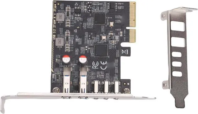 Alt view image 6 of 7 - Jiawu High Speed PCIe to USB 3.2 Gen 2 Card Efficient Data Transfer for Desktop SSD Box 5 USB Ports Expansion Card for Game Controllers