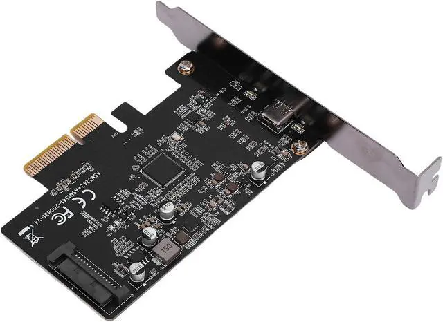 Alt view image 3 of 7 - PCI E to Type C USB3.2 Expansion Card, 20 Gbps PCIE USB 3.2 GEN Card with 15PIN Power Supply & Dual Chips, Type C to PCIE X4 for, OS X &
