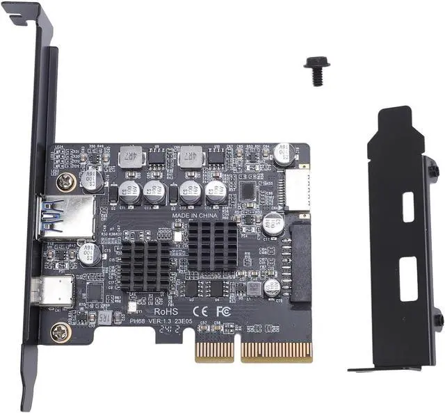 Alt view image 5 of 7 - Generic PCIe to USB3.2 10Gbps Expansion Card Enhanced Safety High Performance for Desktop Computer Internal PCIe USB3.2 Hub Converter