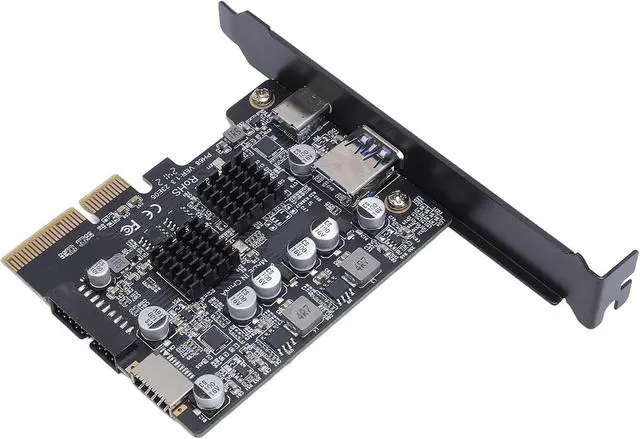 Alt view image 2 of 7 - Generic PCIe to USB3.2 10Gbps Expansion Card Enhanced Safety High Performance for Desktop Computer Internal PCIe USB3.2 Hub Converter