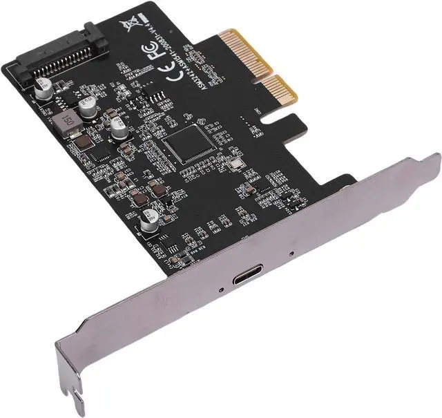 Alt view image 5 of 7 - PCI E to Type C USB3.2 Expansion Card, 20 Gbps PCIE USB 3.2 GEN Card with 15PIN Power Supply & Dual Chips, Type C to PCIE X4 for, OS X &