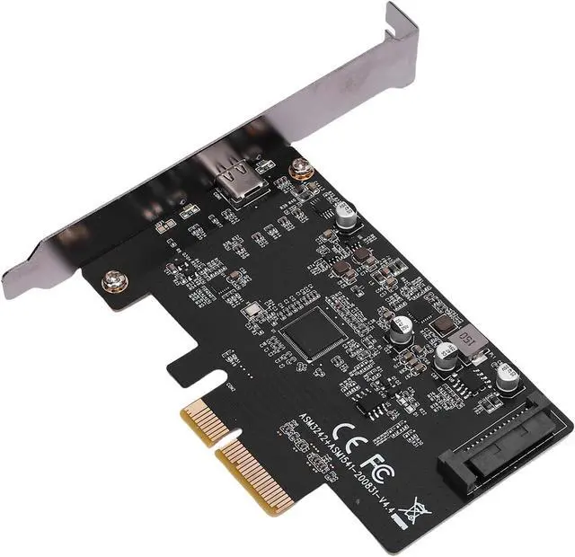 Alt view image 3 of 7 - Fabater USB 3.2 PCI Express Expansion Card High Speed 20 Gbps for PC Desktop USB Type C Support for Windows OS X