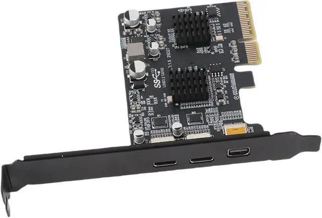 Alt view image 2 of 7 - Fabater PCIe USB Expansion Card, 3 Ports USB 3.0 10Gbps Type C DisplayPort 4K 60Hz C PCIe Card, Internal Port with 2 Type 1 for Desktop PC