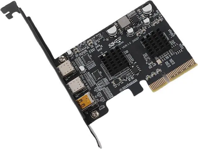 Alt view image 5 of 7 - Fabater PCIe USB Expansion Card, 3 Ports USB 3.0 10Gbps Type C DisplayPort 4K 60Hz C PCIe Card, Internal Port with 2 Type 1 for Desktop PC