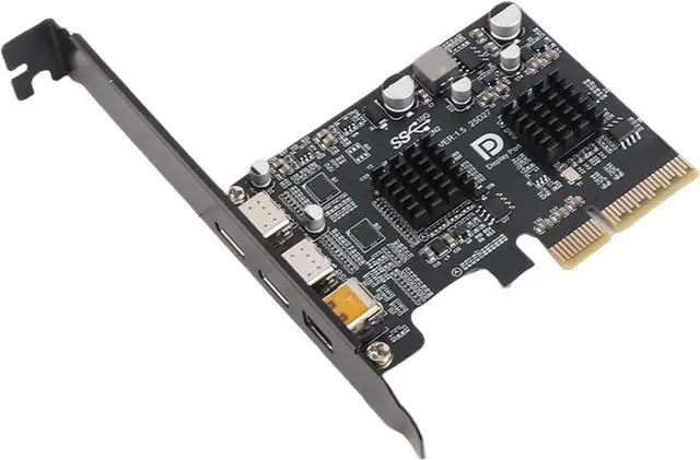 Alt view image 4 of 7 - Fabater PCIe USB Expansion Card, 3 Ports USB 3.0 10Gbps Type C DisplayPort 4K 60Hz C PCIe Card, Internal Port with 2 Type 1 for Desktop PC