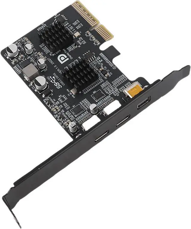 Alt view image 7 of 7 - Fabater PCIe USB Expansion Card, 3 Ports USB 3.0 10Gbps Type C DisplayPort 4K 60Hz C PCIe Card, Internal Port with 2 Type 1 for Desktop PC