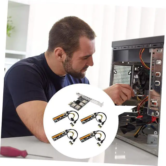 Alt view image 2 of 7 - Artibetter Pci-e Riser Extension Card with USB Ports Pci Express Adapter for Mining and Gaming Easy Installation Stable and Reliable Performance for Desktop Expansion