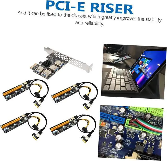 Alt view image 4 of 7 - Artibetter Pci-e Riser Extension Card with USB Ports Pci Express Adapter for Mining and Gaming Easy Installation Stable and Reliable Performance for Desktop Expansion