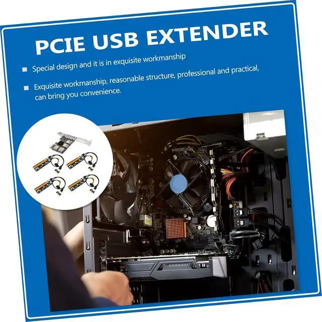 Alt view image 3 of 7 - Artibetter Pci-e Riser Extension Card with USB Ports Pci Express Adapter for Mining and Gaming Easy Installation Stable and Reliable Performance for Desktop Expansion