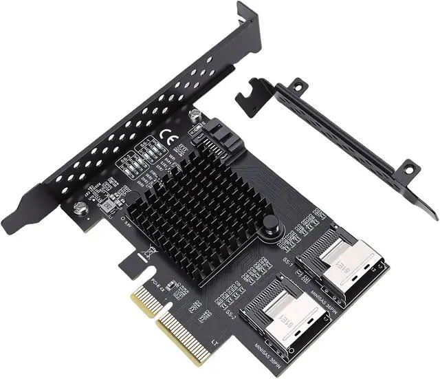 Alt view image 7 of 7 - Kadimendium HighSpeed PCIe to Serial ATA Expansion Card for Enhanced Data Transfer in Desktop PCs and Servers