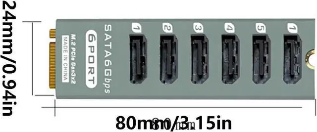 Alt view image 2 of 7 - Efficient SATA6G Expansion Card Featuring Overcurrent Protections and Easy Installation Durability