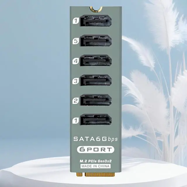 Alt view image 7 of 7 - Efficient SATA6G Expansion Card Featuring Overcurrent Protections and Easy Installation Durability