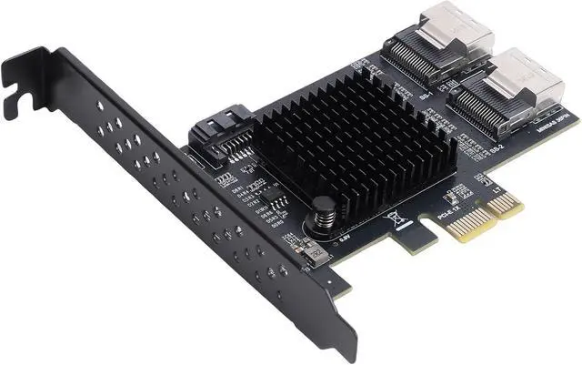Alt view image 4 of 7 - Bewinner PCIe to MiniSAS Expansion Card with HighSpeed Data Transfer for NAS Desktop Servers and PCs, 6Gbps, 9 Ports