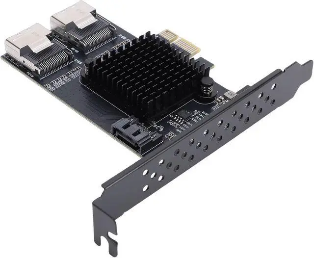 Alt view image 5 of 7 - Bewinner PCIe to MiniSAS Expansion Card with HighSpeed Data Transfer for NAS Desktop Servers and PCs, 6Gbps, 9 Ports