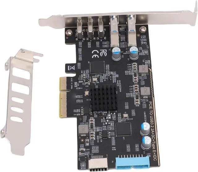 Alt view image 5 of 7 - PCIe to USB 3.2 Gen 2 Card HighSpeed 10Gbps Expansion for PC and Laptop Black 5 Ports