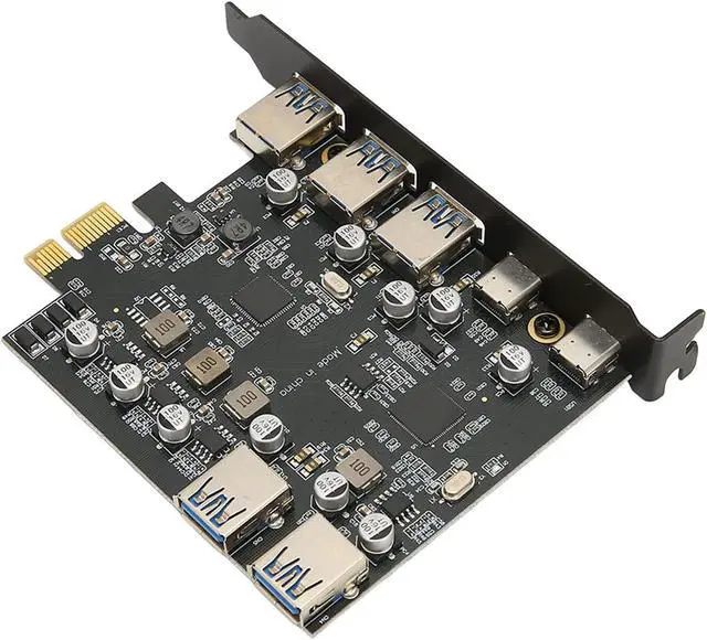 Alt view image 5 of 7 - PCI E to USB Expansion Card 7 Ports, USB 30. PCI Card with 2 Type C and 5 Type A Ports, 5Gbps Speed Data Transfer for OS X, Logic 1100 Chipset