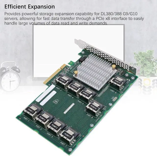 Alt view image 2 of 7 - SAS RAID Controller Card AEC 83605 High Performance PCIe X8 Expander Card with 9 Ports Supports 24 Hard Drives for DL380 388 G9 G10 Servers