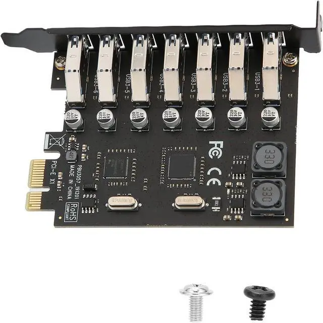 Main image of 7 Port Expansion Card PCB, PCI Express to USB30. Expansion Card, 5Gbps Speed USB30. Self Powered Expansion Card with Main Control Board for Computer, Compatible with