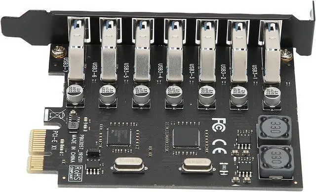 Alt view image 2 of 7 - 7 Port USB3.0 Eansion Card, PCI Eress Interface, 5Gbps Transfer Speed, Self Powered, Compatible with NEC Control Board, Supports / /7/8/8.1/10