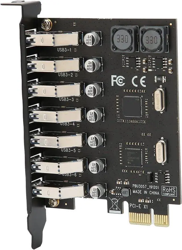 Alt view image 7 of 7 - 7 Port USB3.0 Eansion Card, PCI Eress Interface, 5Gbps Transfer Speed, Self Powered, Compatible with NEC Control Board, Supports / /7/8/8.1/10