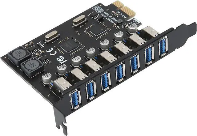 Alt view image 5 of 7 - 7 Port USB3.0 Eansion Card, PCI Eress Interface, 5Gbps Transfer Speed, Self Powered, Compatible with NEC Control Board, Supports / /7/8/8.1/10