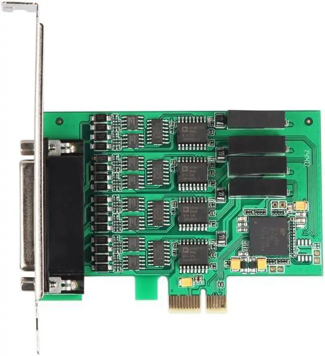 Alt view image 3 of 7 - 4 Port RS-232 Serial PCIe 2.0 X1 Controller Card Components SI-PEX15042