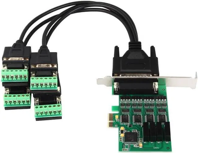 Alt view image 7 of 7 - 4 Port RS-232 Serial PCIe 2.0 X1 Controller Card Components SI-PEX15042