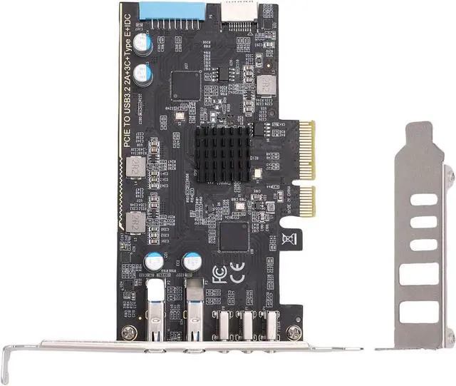 Alt view image 6 of 7 - PCIe to USB 3.2 Gen 2 Card HighSpeed 10Gbps Expansion for PC and Laptop Black 5 Ports