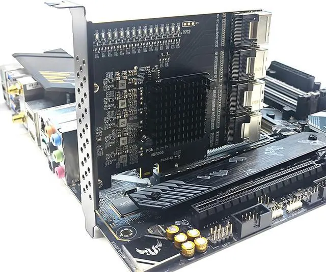 Alt view image 2 of 7 - PCIe USB3.0 Expansion Card Adds 4 External Port 5Gbps Speed for Windows10 8 7