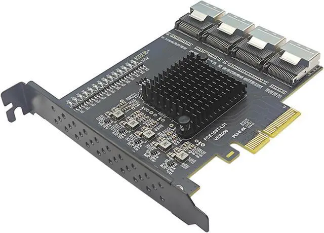Alt view image 5 of 7 - PCIe USB3.0 Expansion Card Adds 4 External Port 5Gbps Speed for Windows10 8 7