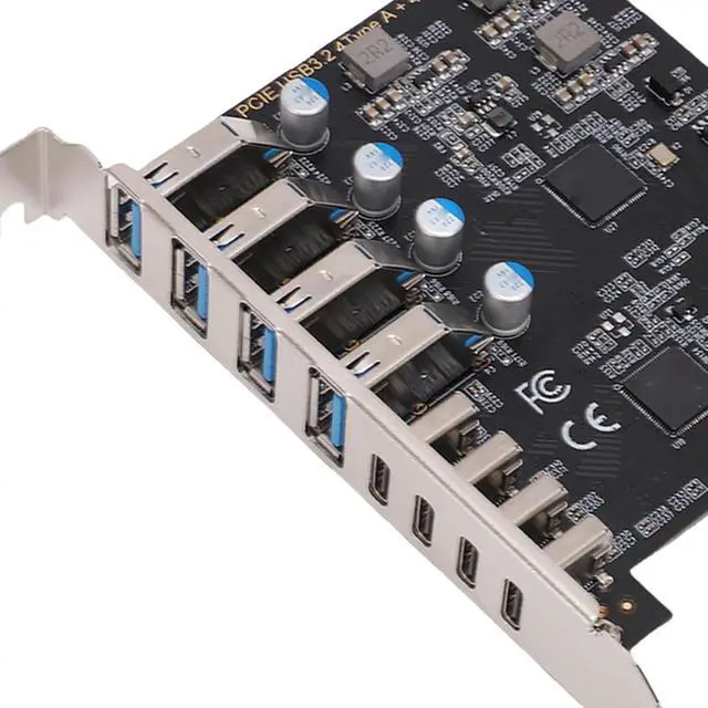 Alt view image 7 of 7 - PCIe to USB 3.2 Gen 2 Card, 8 Ports 4xType C 4xType A, 10Gbps Bandwidth, PCIe Expansion Card, Fast Data Transfer, Support OS X System