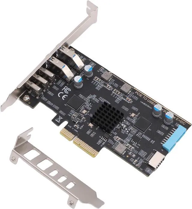 Alt view image 3 of 7 - PCIe to USB 3.2 Gen 2 Card HighSpeed 10Gbps Expansion for PC and Laptop Black 5 Ports