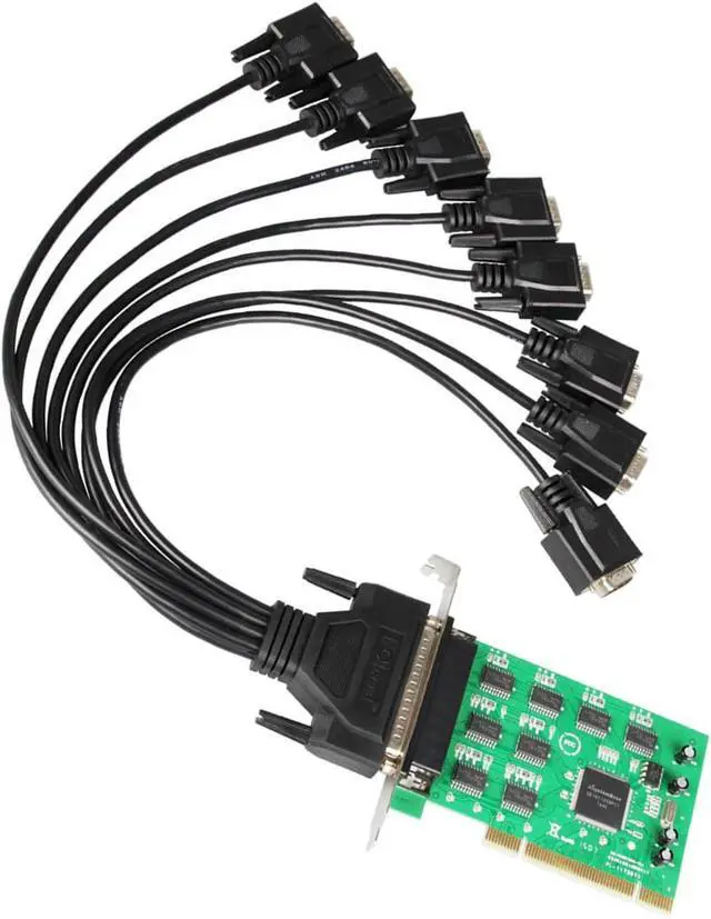 Alt view image 6 of 7 - 1set and Fast Data Transfer PCI to 8Ports RS232Serial Card Stable for Multiple Serials Devices Device Control and Communication