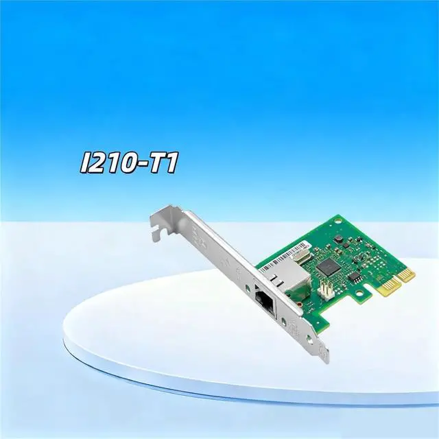 Alt view image 2 of 4 - I210-T1 Chip Pci Express Network Card Pcie2.1 X1 Rj45 Single Port 1000m Pxe Boot 1Gb Gigabit Ethernet Server Adapter(Long Bracket)