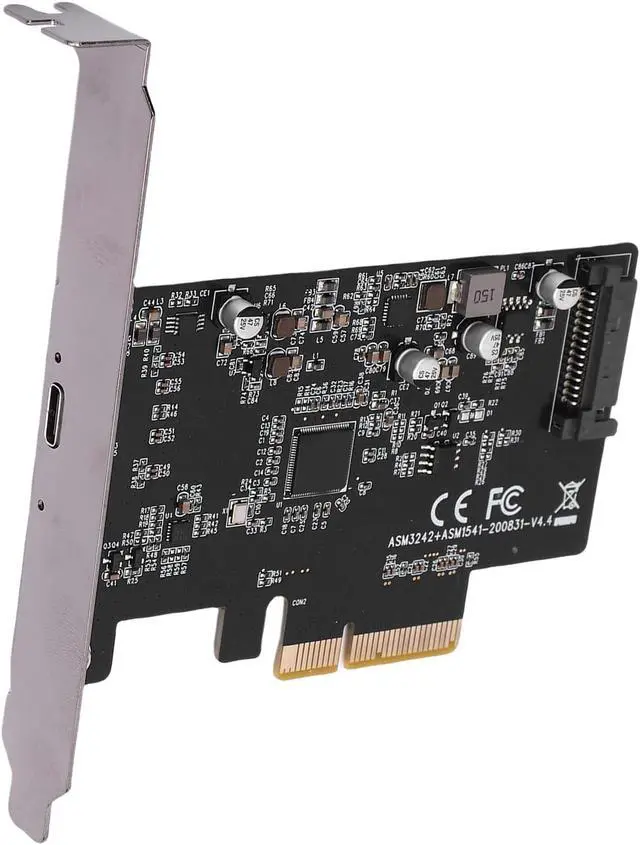 Alt view image 7 of 7 - PCI E to Type C USB3.2 Expansion Card 20 Gbps PCIE USB 3.2 GEN 2 Expansion Card Support for for OS X for Linux PC with USB Type C PCIE Expansion Card