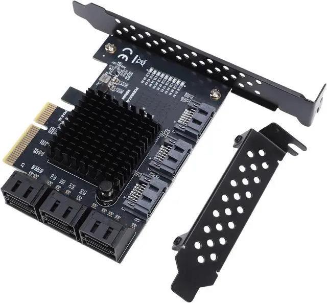 Alt view image 7 of 7 - Jiawu PCIe 4X Serial ATA Expansion Card Reliable 9 Port Hard Drive Adapter for PC 10 11 2003