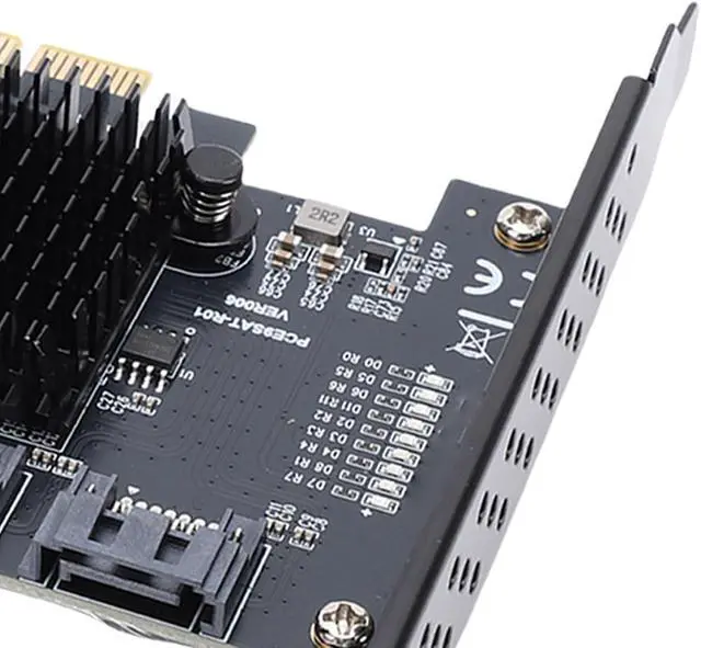 Alt view image 6 of 7 - Jiawu PCIe 4X Serial ATA Expansion Card Reliable 9 Port Hard Drive Adapter for PC 10 11 2003