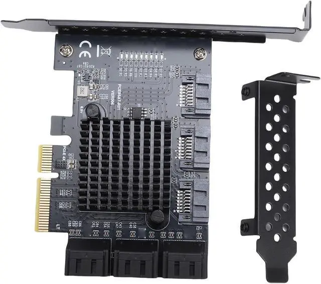 Alt view image 5 of 7 - Jiawu PCIe 4X Serial ATA Expansion Card Reliable 9 Port Hard Drive Adapter for PC 10 11 2003