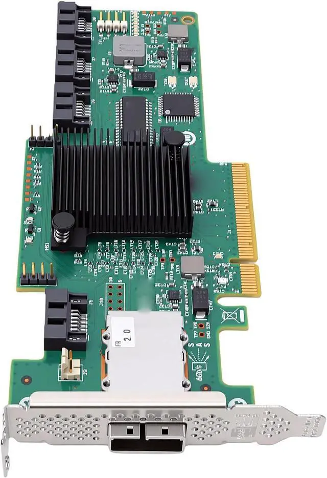 Alt view image 3 of 7 - Jiawu Reliable SAS 9212 4i4e Card with 8 Ports for Enhanced Storage Capabilities and Versatile Data Handling