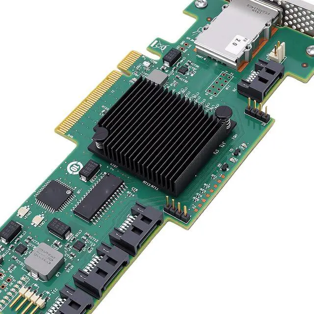 Alt view image 6 of 7 - SAS HBA Card, LSI SAS 9212-4i4e RAID Card 6Gbps 8-Port PCIe 2.0 x8 | External SAS / SATA, HBA Controller, 256 Devices Connection, Compatible with Wins, Linux, VMware