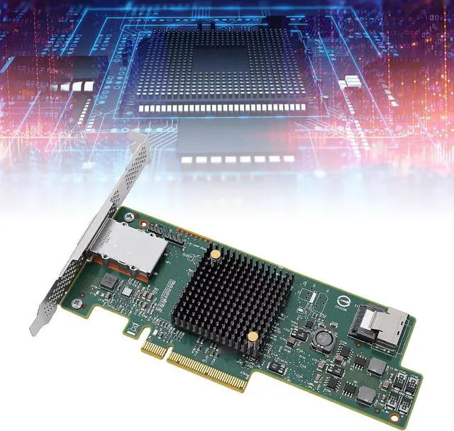 Alt view image 6 of 7 - SAS HBA Card Compatible with LSI SAS 9217-4i4e, 8-Port 6Gbps PCIe 3.0 x8, Internal SFF-8087 & External SFF-8088, RAID 0/1/10/1E, HBA Controller