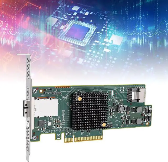 Alt view image 5 of 7 - SAS HBA Card Compatible with LSI SAS 9217-4i4e, 8-Port 6Gbps PCIe 3.0 x8, Internal SFF-8087 & External SFF-8088, RAID 0/1/10/1E, HBA Controller